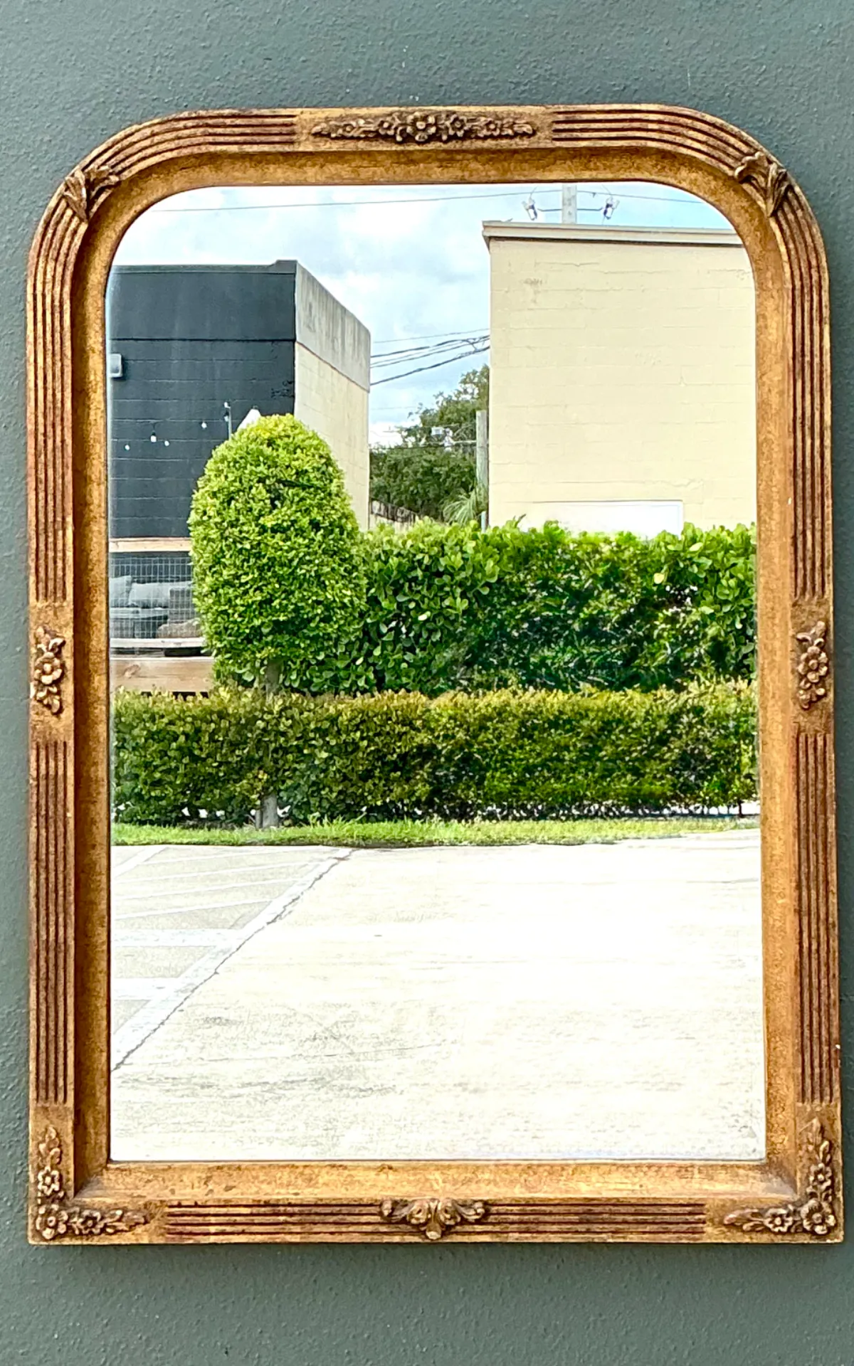 Vintage Ornate Wood Wall Mirror — additional photo 3
