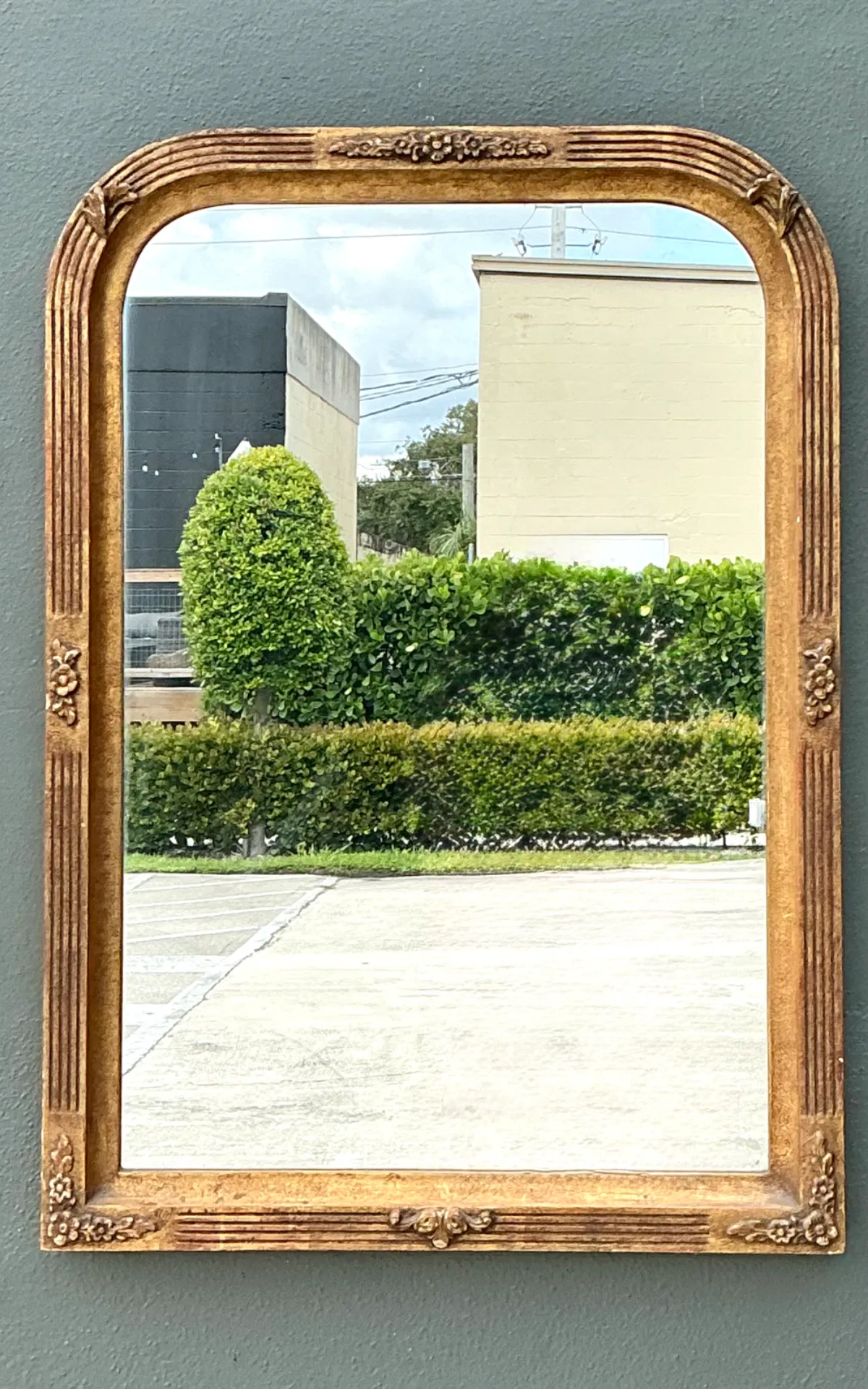 Vintage Ornate Wood Wall Mirror