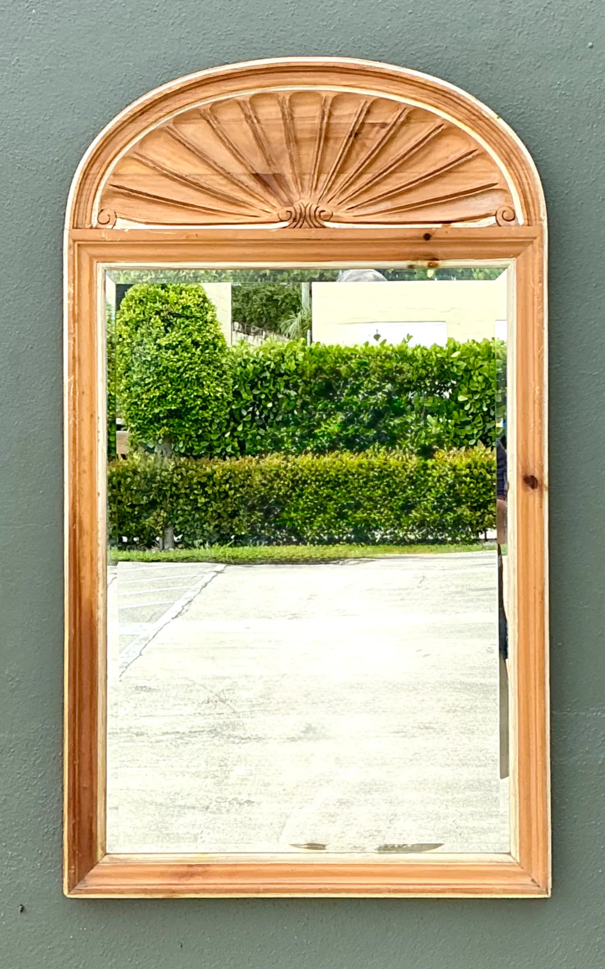 Vintage Pulaski Arched Wood Frame Mirror — additional photo 6