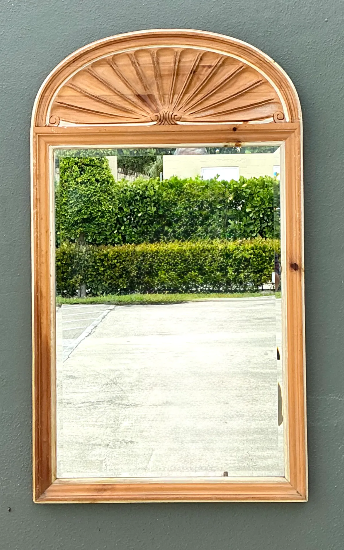 Vintage Pulaski Arched Wood Frame Mirror — additional photo 8