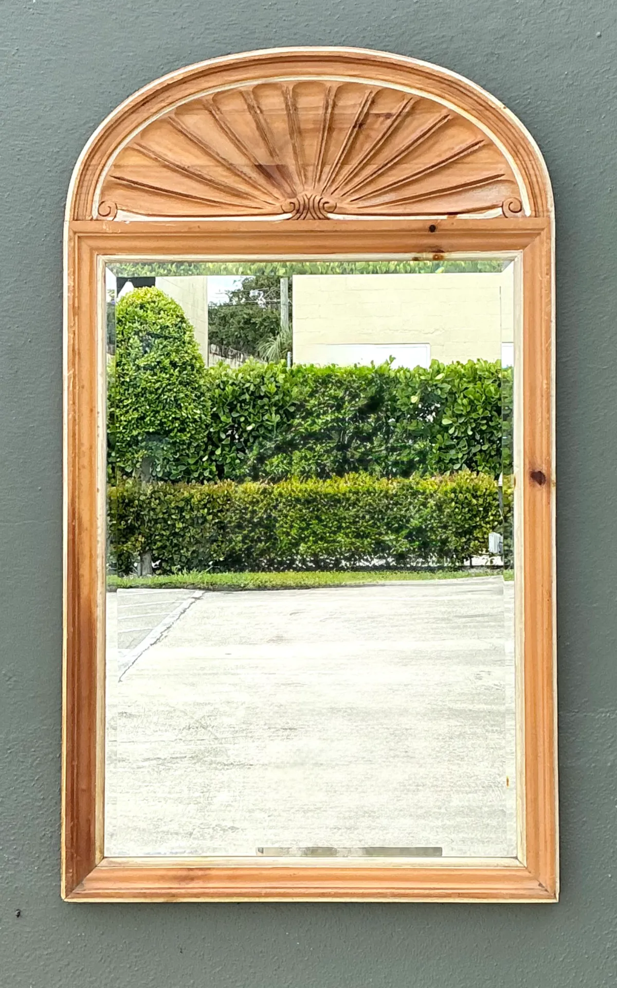Vintage Pulaski Arched Wood Frame Mirror — additional photo 5