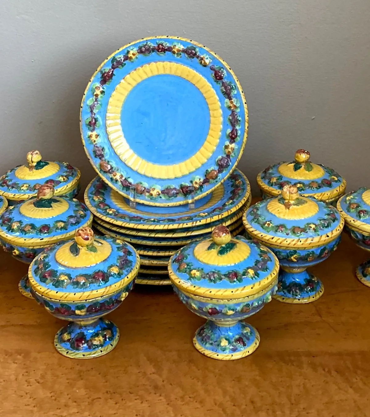 Vintage Italian Ceramic Covered Dishes - Set of 12 — additional photo 6