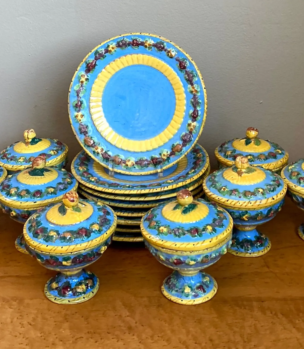 Vintage Italian Ceramic Covered Dishes - Set of 12 — additional photo 1
