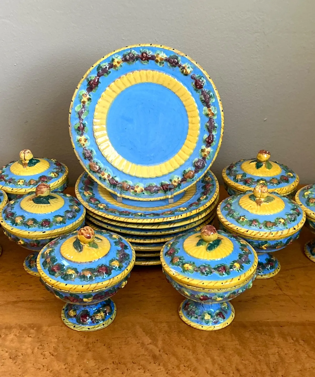 Vintage Italian Ceramic Covered Dishes - Set of 12 — additional photo 2