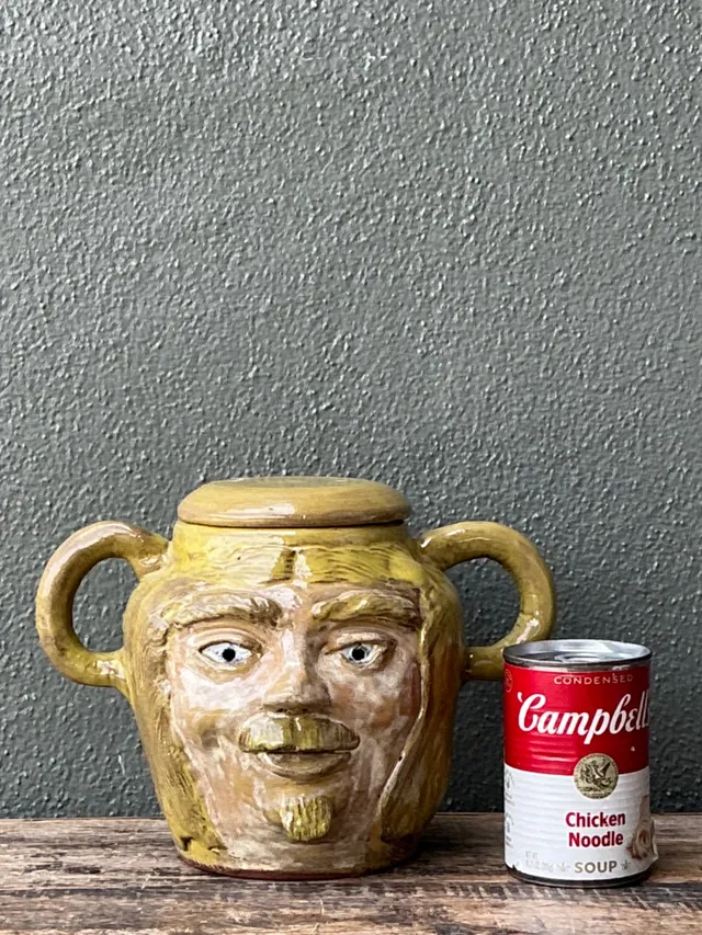Vintage Face Jug with Lid — additional photo 2