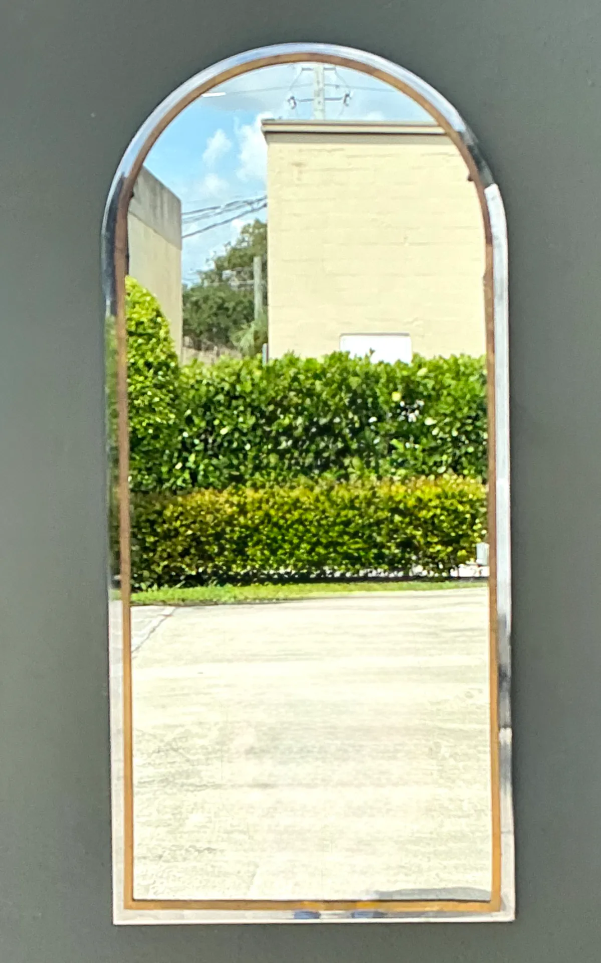 Vintage Arched Metal Mirror After Pace — additional photo 5