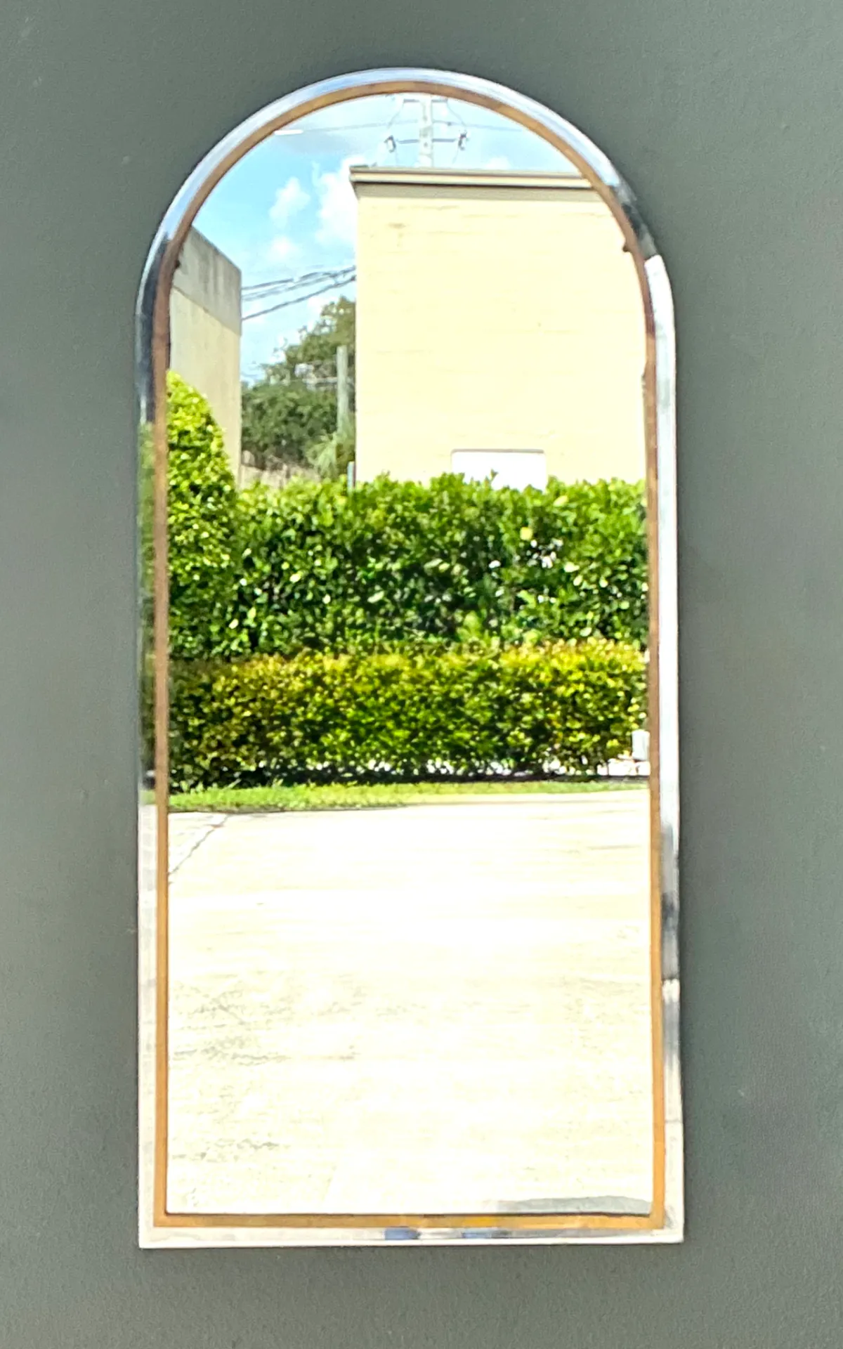 Vintage Arched Metal Mirror After Pace — additional photo 3