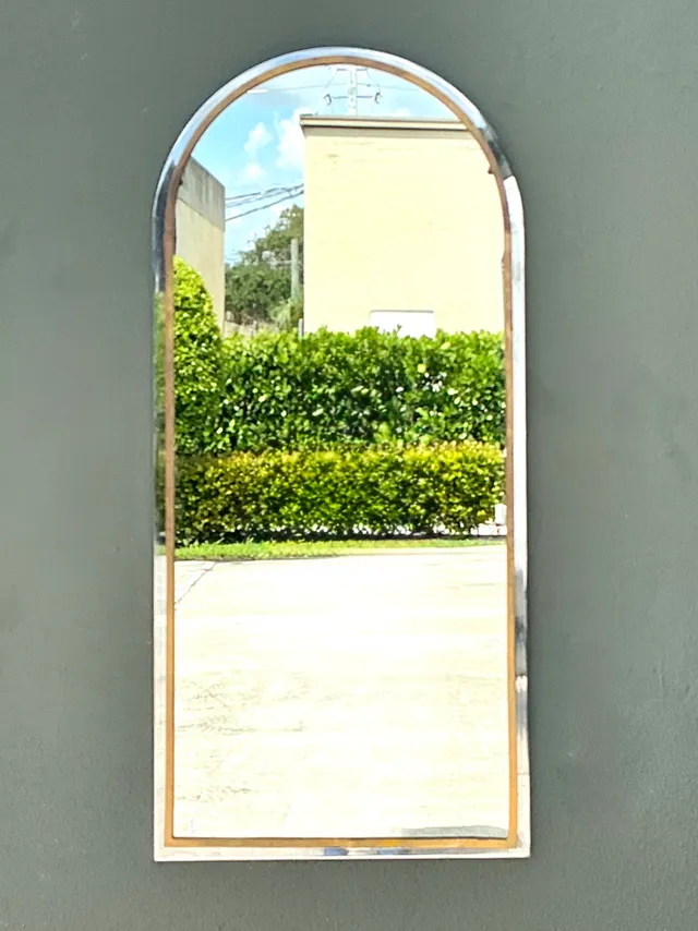 Vintage Arched Metal Mirror After Pace — additional photo 3