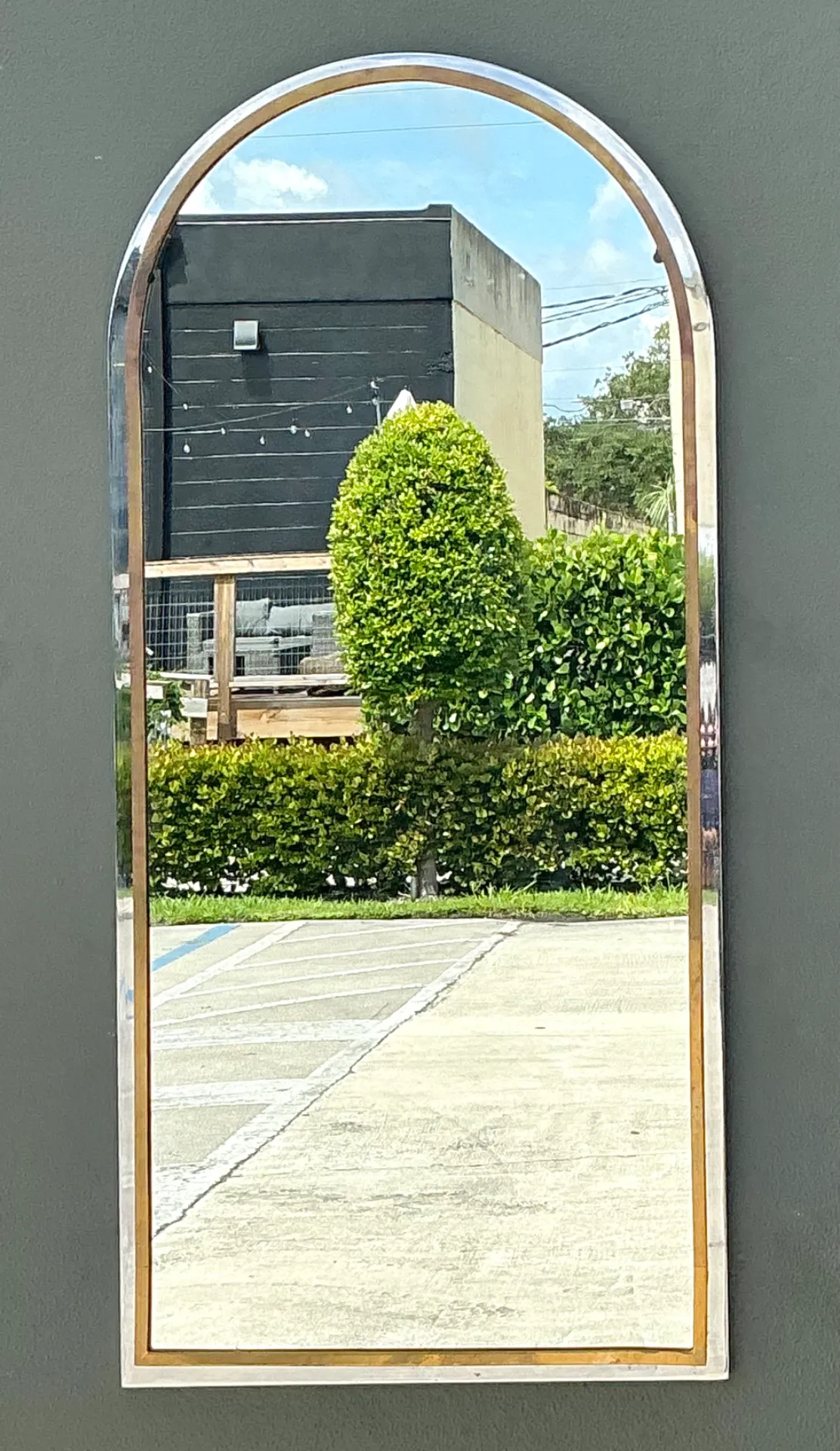 Vintage Arched Metal Mirror After Pace — additional photo 7