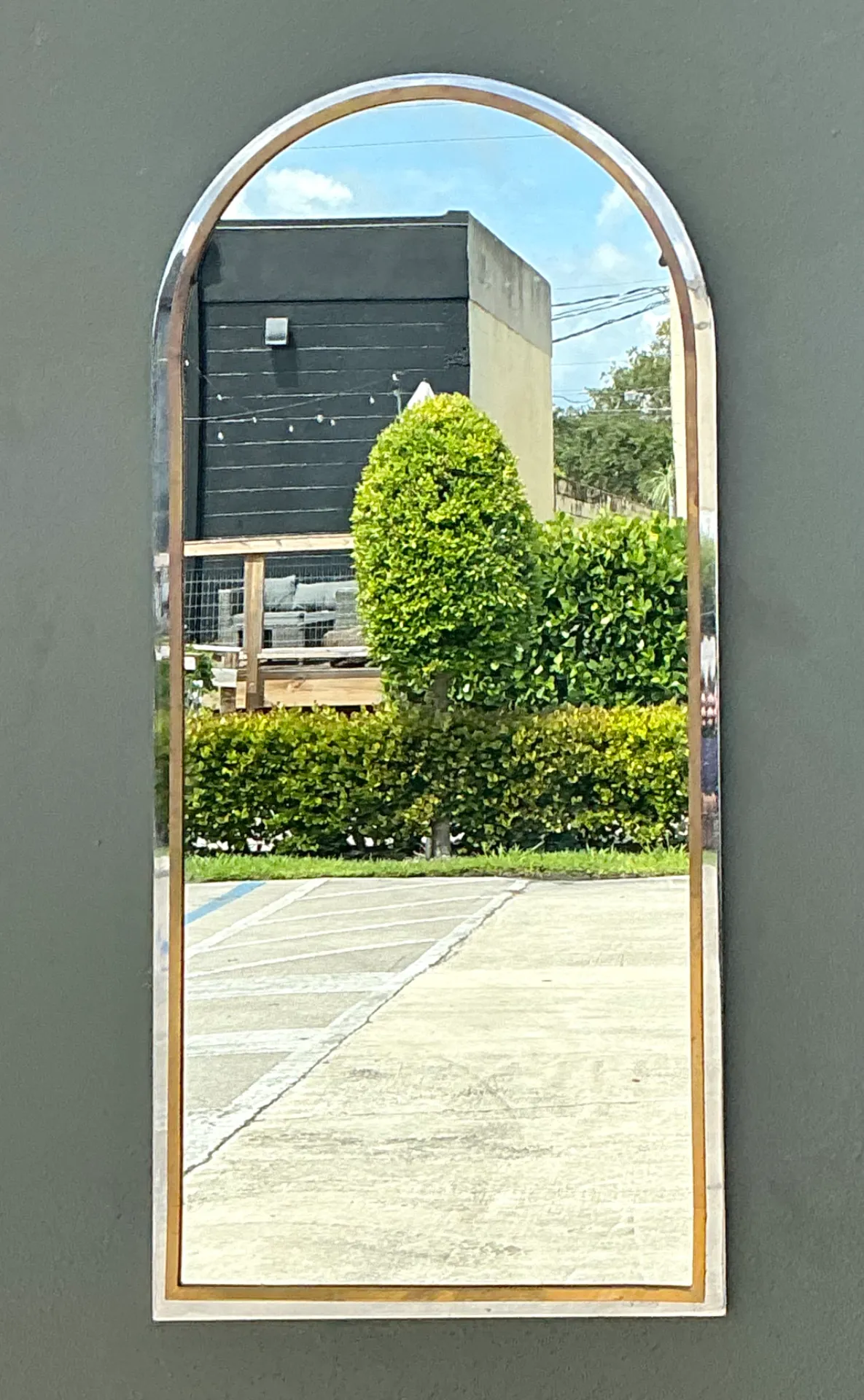 Vintage Arched Metal Mirror After Pace — additional photo 6