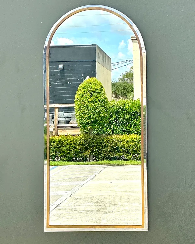 Vintage Arched Metal Mirror After Pace — additional photo 4