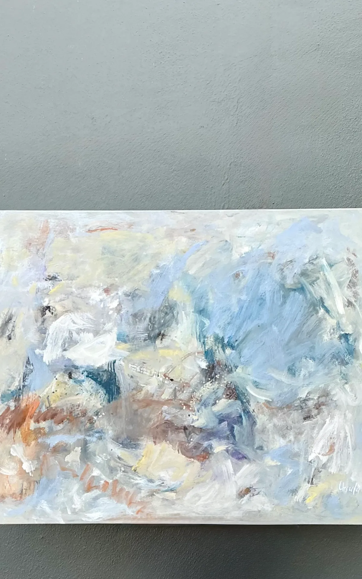 Vintage Abstract Oil Painting on Canvas — additional photo 4
