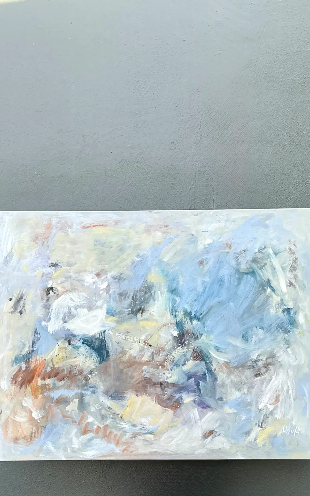 Vintage Abstract Oil Painting on Canvas — additional photo 3