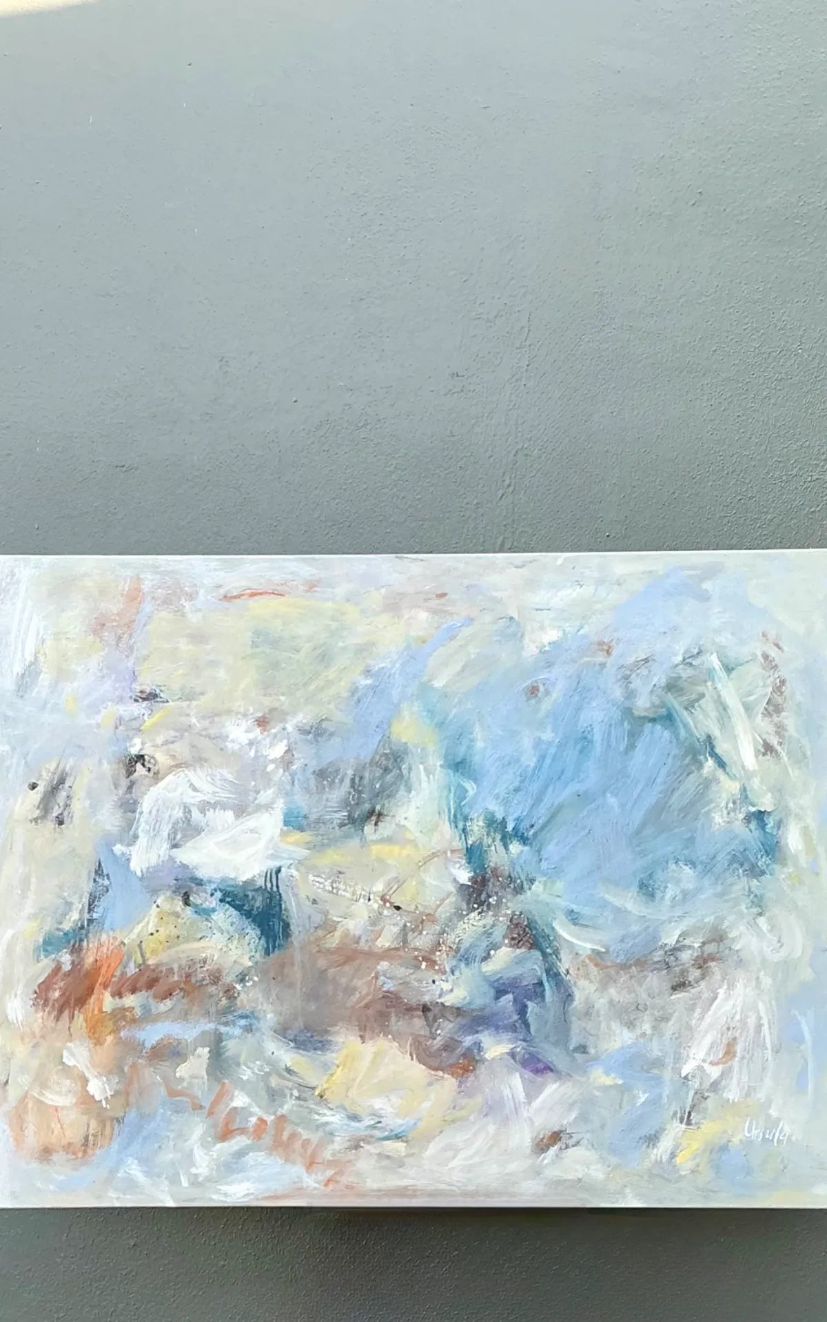 Vintage Abstract Oil Painting on Canvas