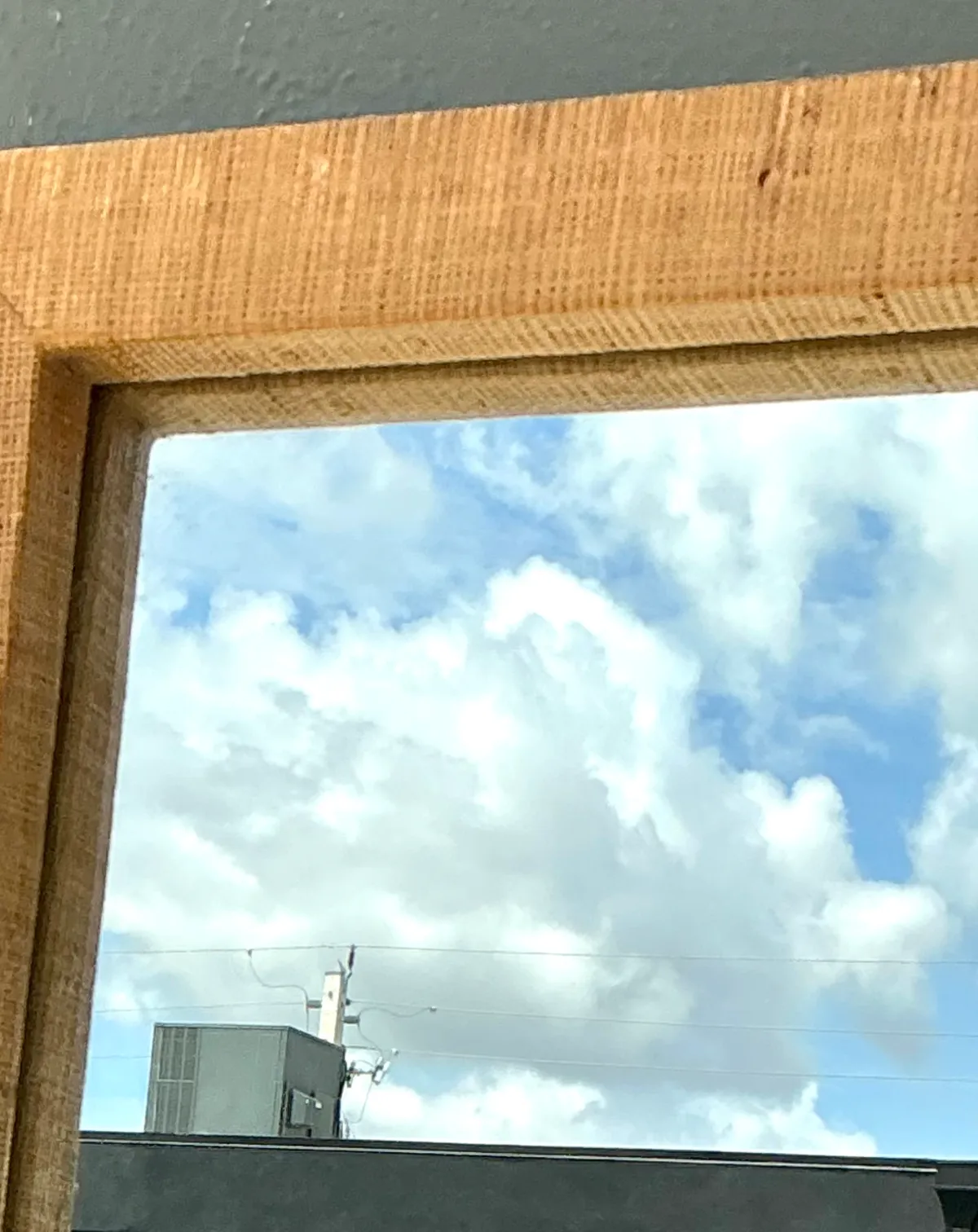 Vintage Grasscloth and Wood Wall Mirror — additional photo 5