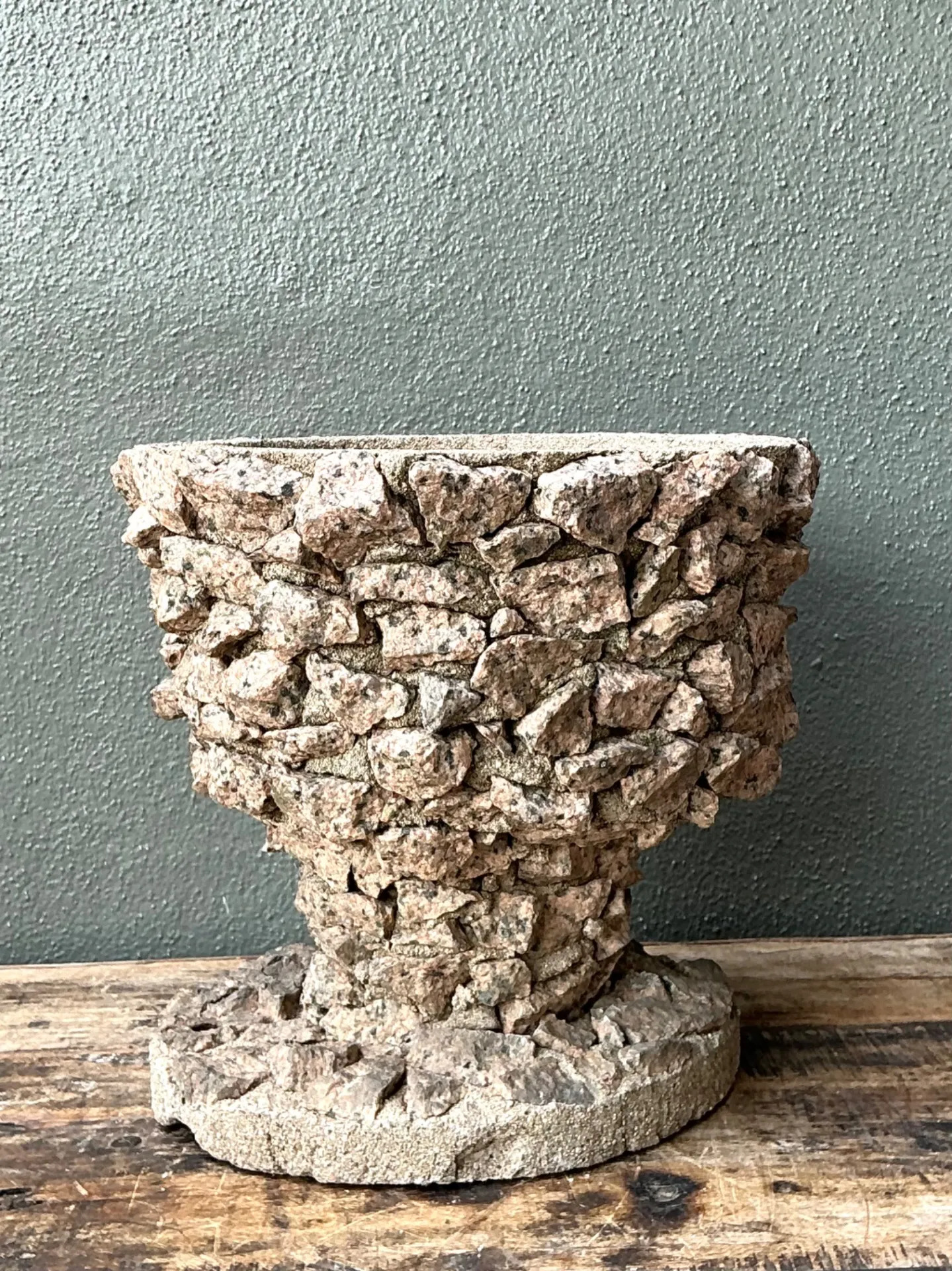Vintage Stone Aggregate Planter — additional photo 5