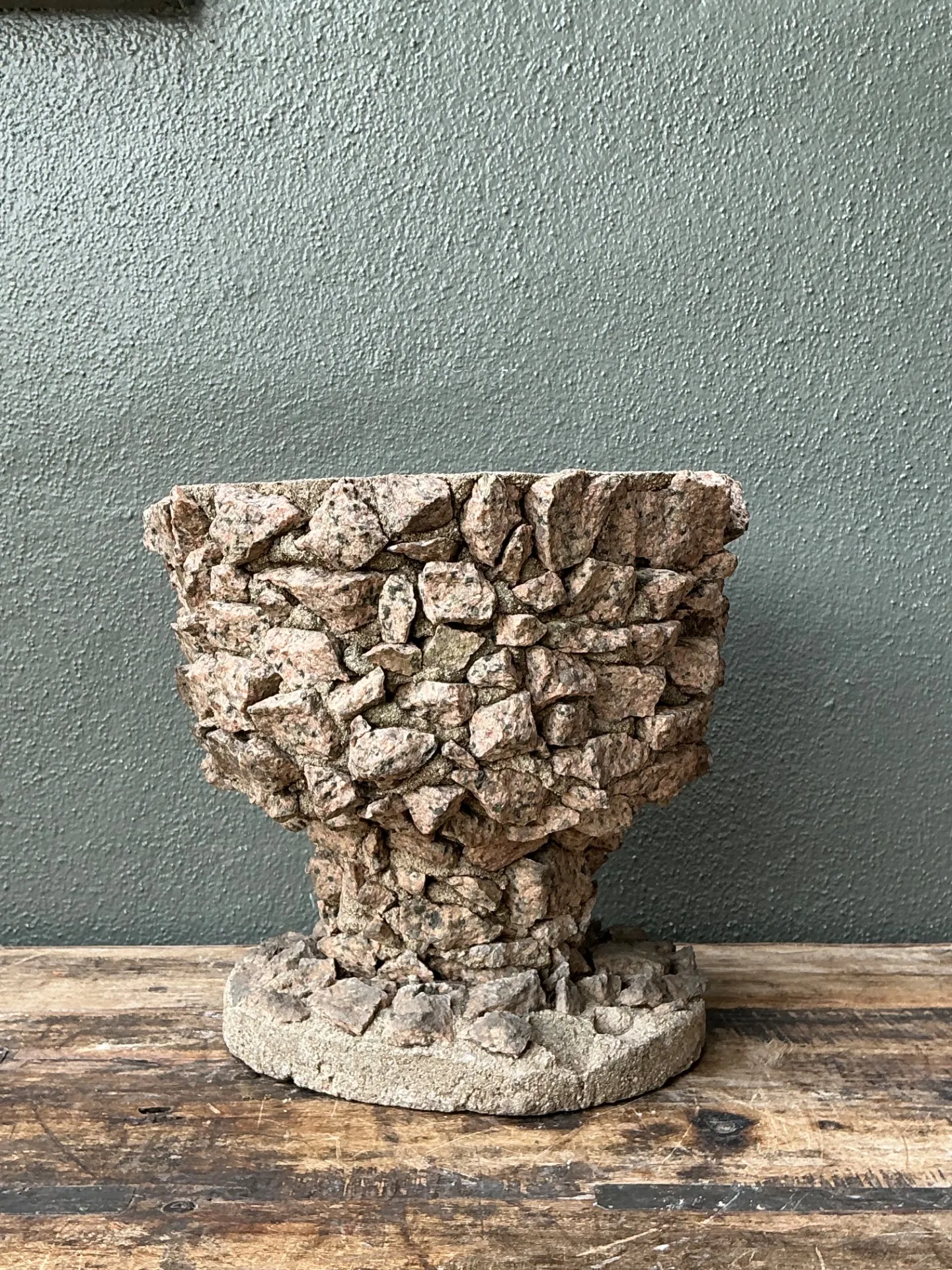 Vintage Stone Aggregate Planter — additional photo 1