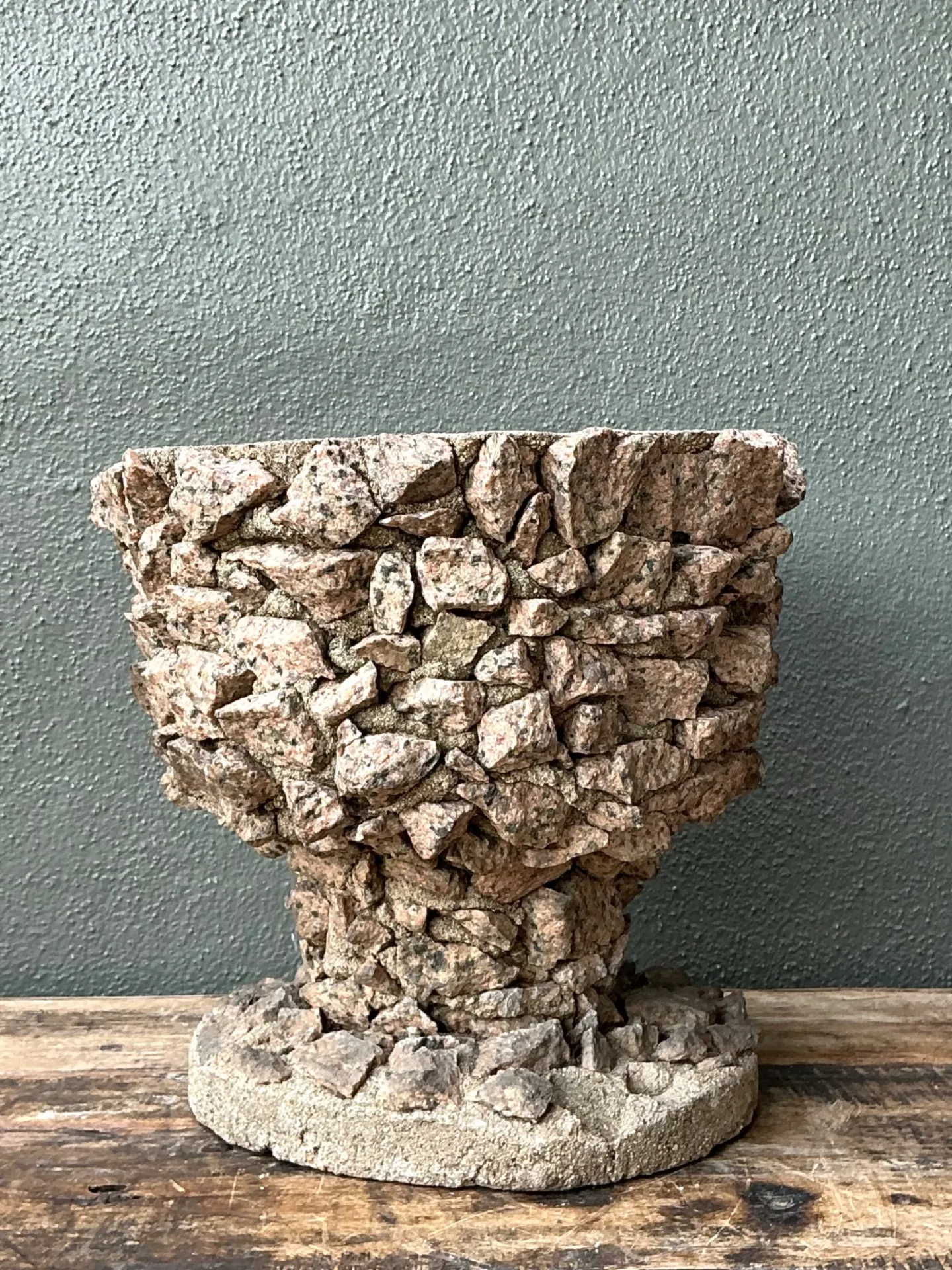 Vintage Stone Aggregate Planter — additional photo 4