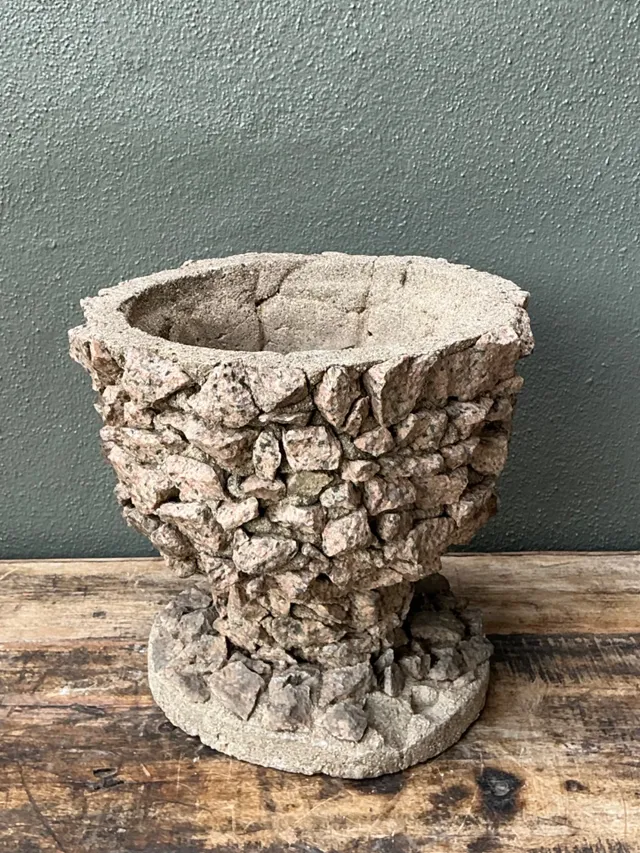 Vintage Stone Aggregate Planter — additional photo 2