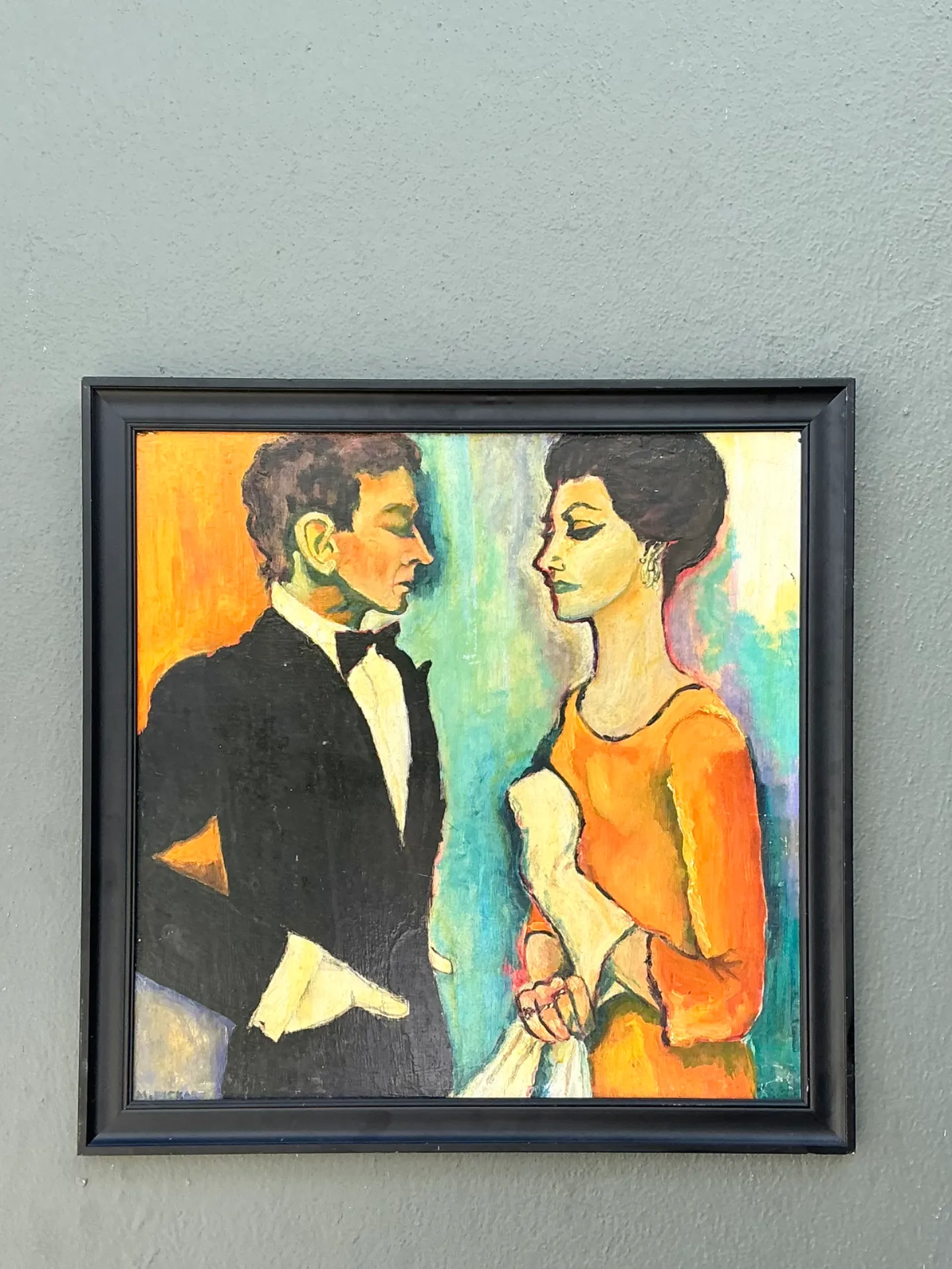 Vintage Abstract Expressionist Figurative Painting — additional photo 2