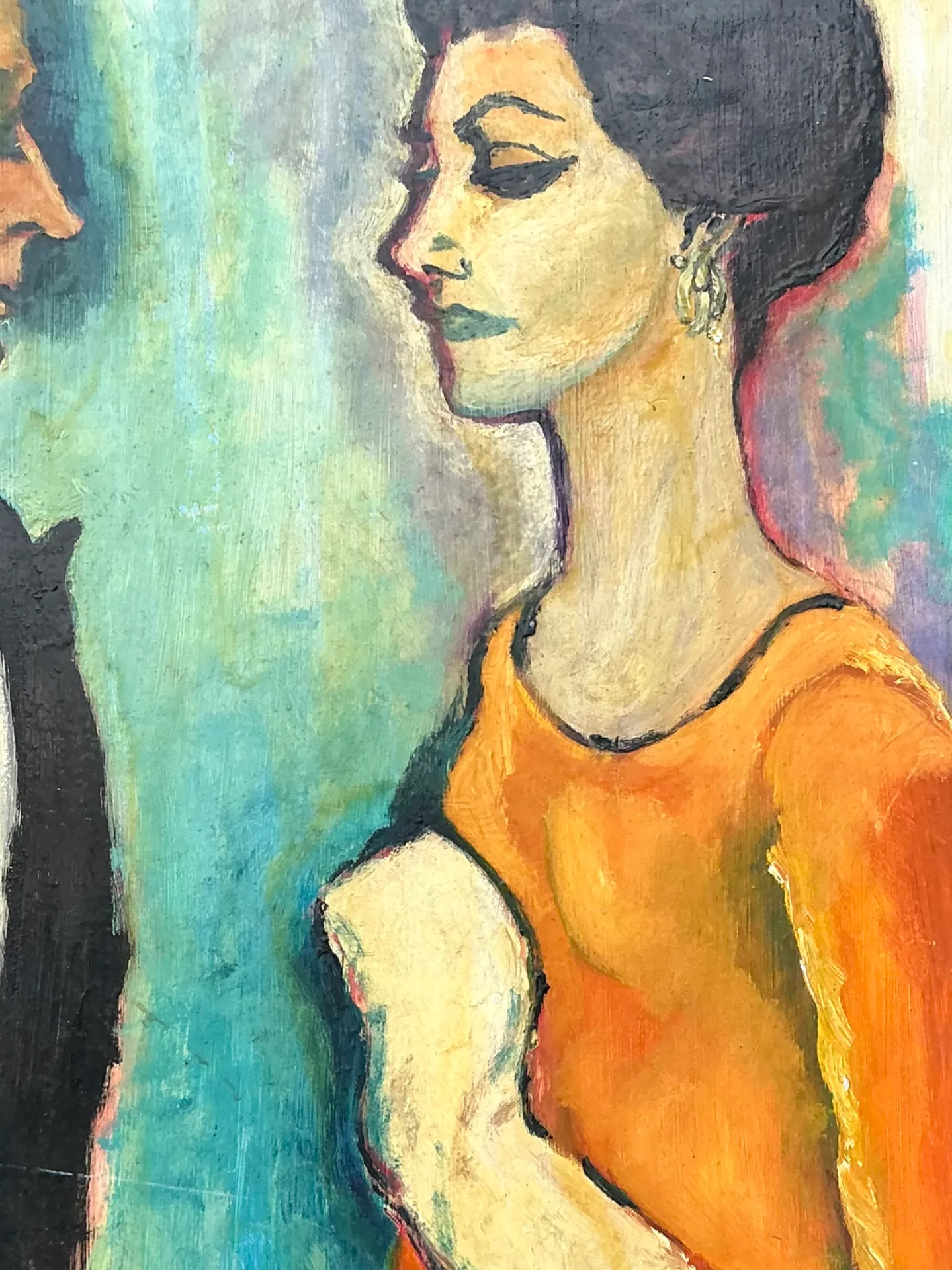 Vintage Abstract Expressionist Figurative Painting — additional photo 7