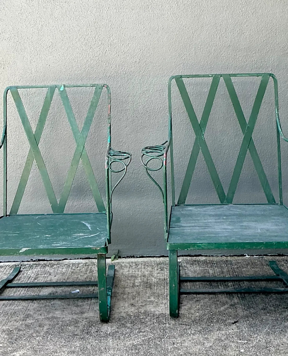 Vintage Sculptural Iron Springer Lounge Chairs - A Pair — additional photo 8