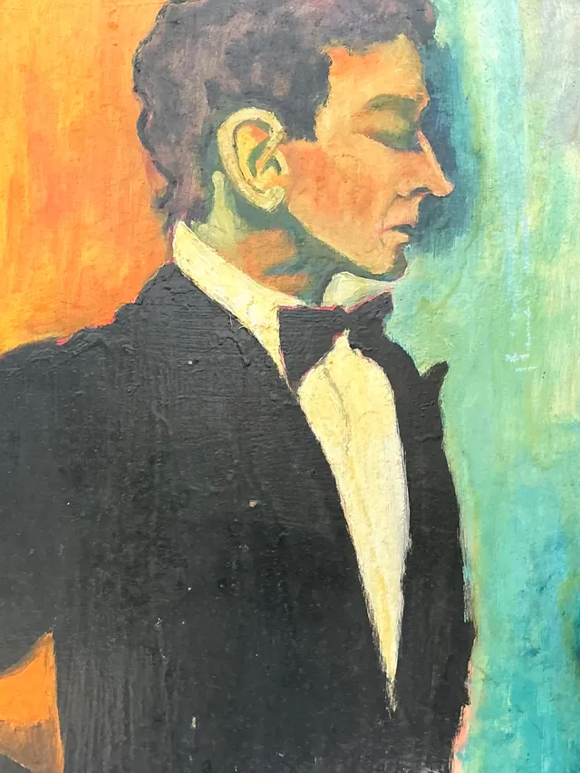 Vintage Abstract Expressionist Figurative Painting — additional photo 5