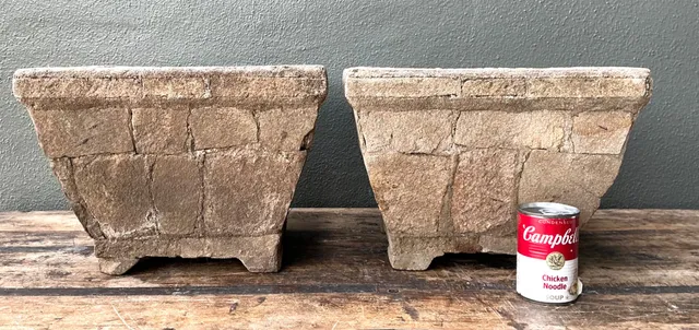 Vintage Stone Outdoor Planters - Set of 2 — additional photo 3