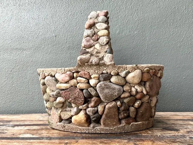 Vintage Rock Garden Basket Planter — additional photo 4