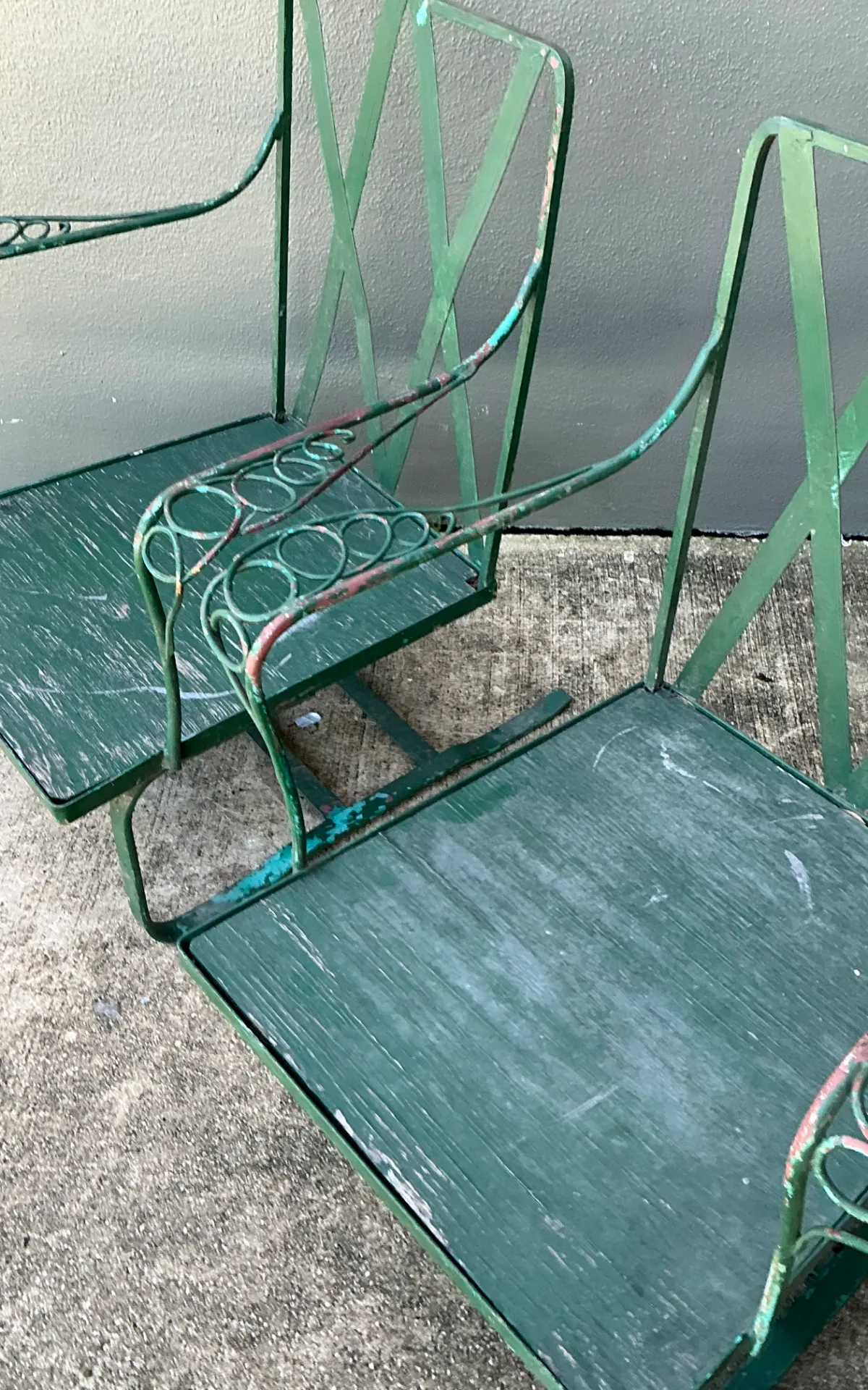 Vintage Sculptural Iron Springer Lounge Chairs - A Pair — additional photo 7