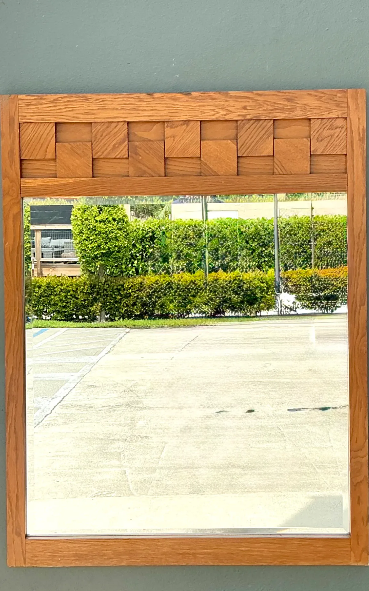 Vintage Lane “Staccato” Wood Mosaic Frame Mirror — additional photo 7