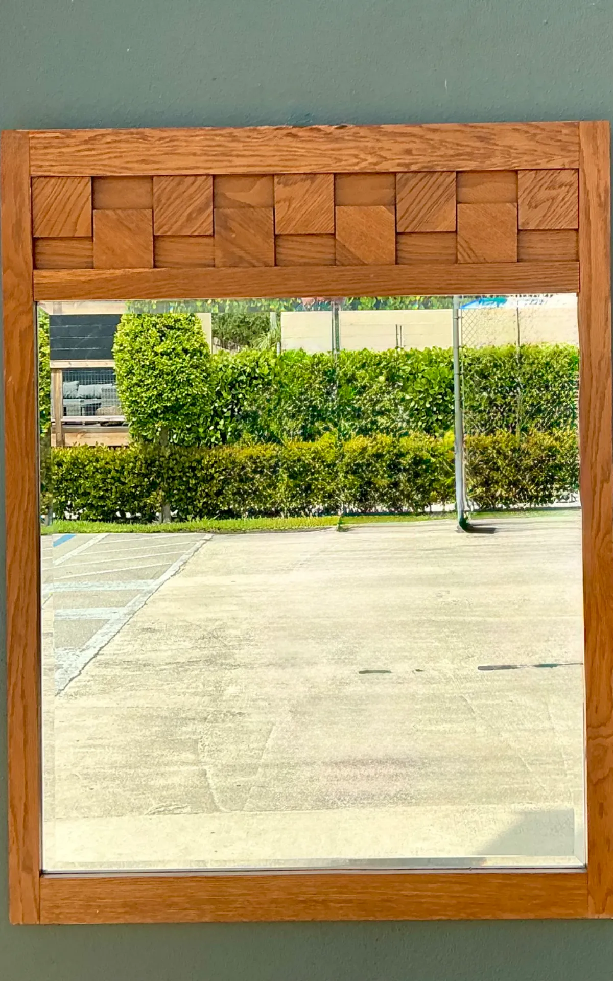 Vintage Lane “Staccato” Wood Mosaic Frame Mirror — additional photo 2