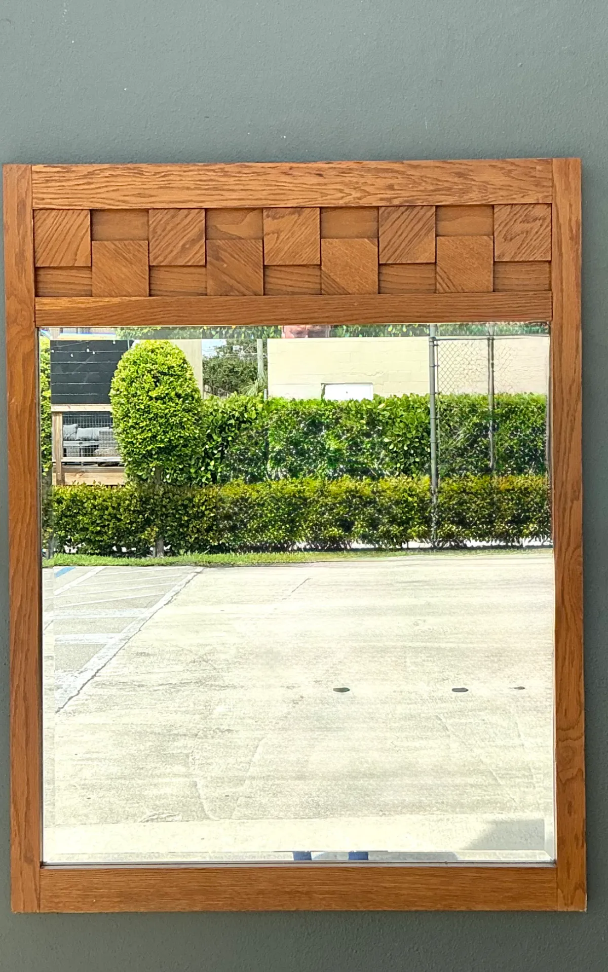 Vintage Lane “Staccato” Wood Mosaic Frame Mirror — additional photo 6