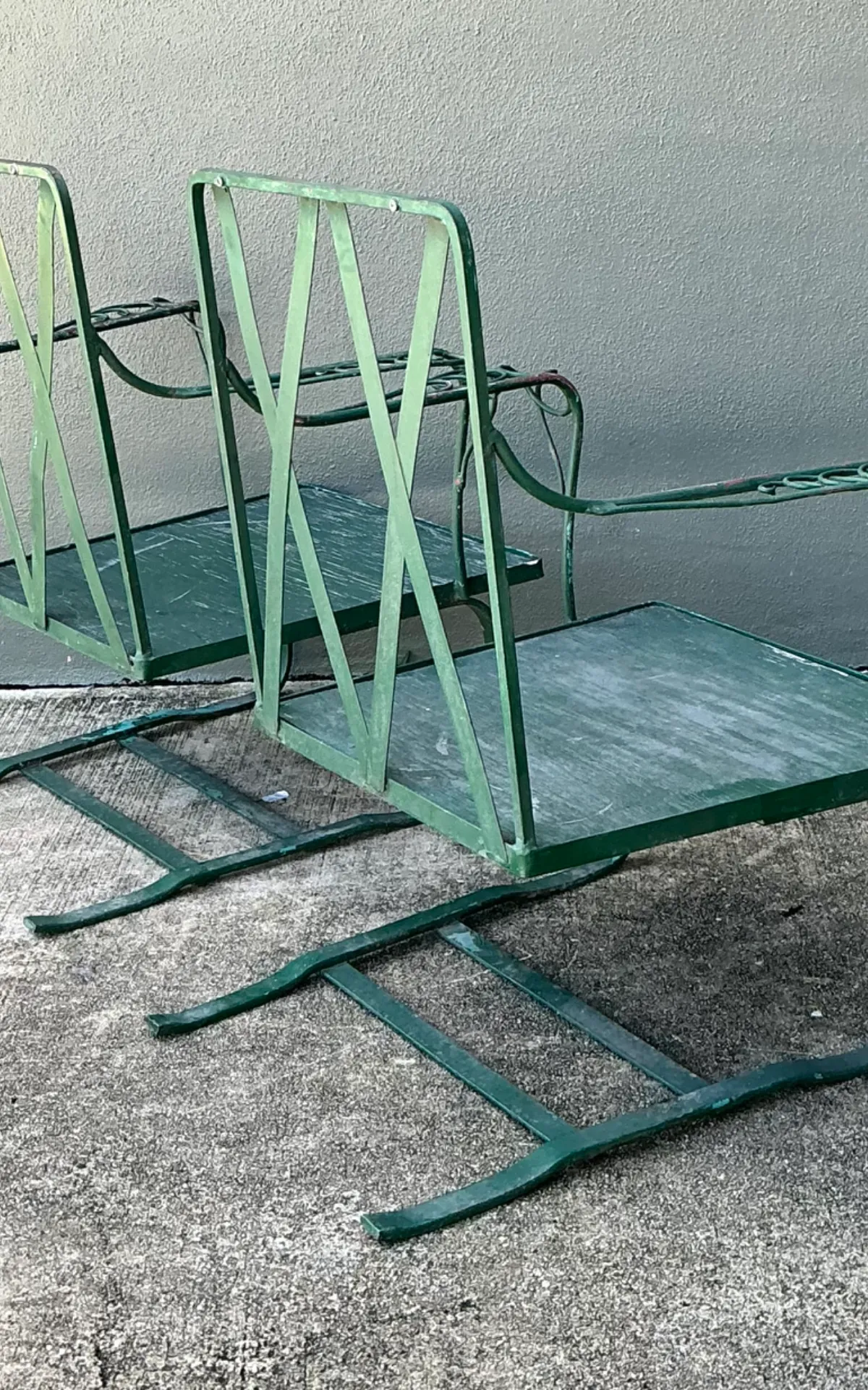Vintage Sculptural Iron Springer Lounge Chairs - A Pair — additional photo 5