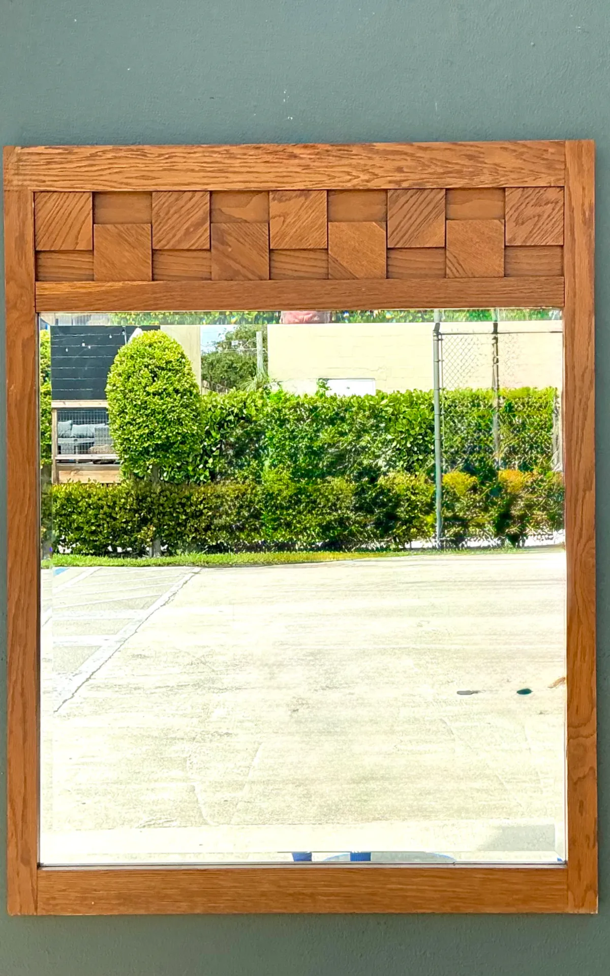 Vintage Lane “Staccato” Wood Mosaic Frame Mirror — additional photo 5