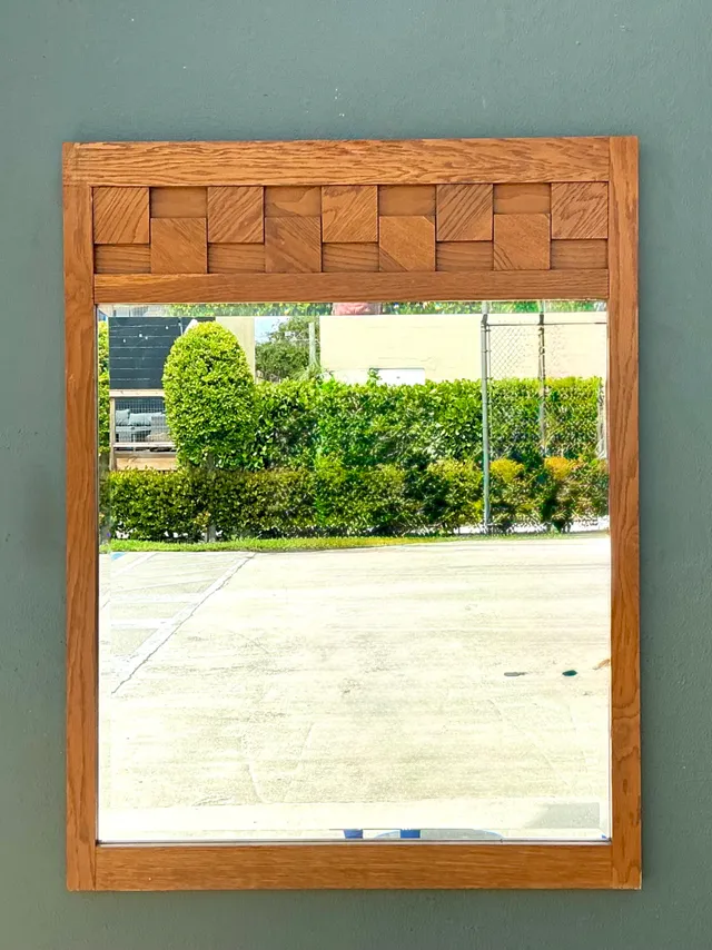 Vintage Lane “Staccato” Wood Mosaic Frame Mirror — additional photo 5