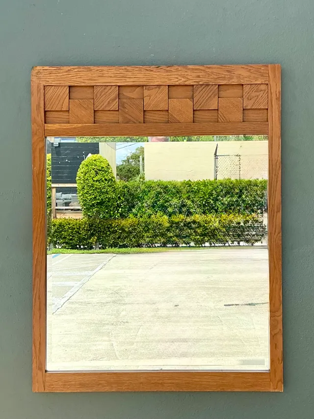 Vintage Lane “Staccato” Wood Mosaic Frame Mirror — additional photo 4
