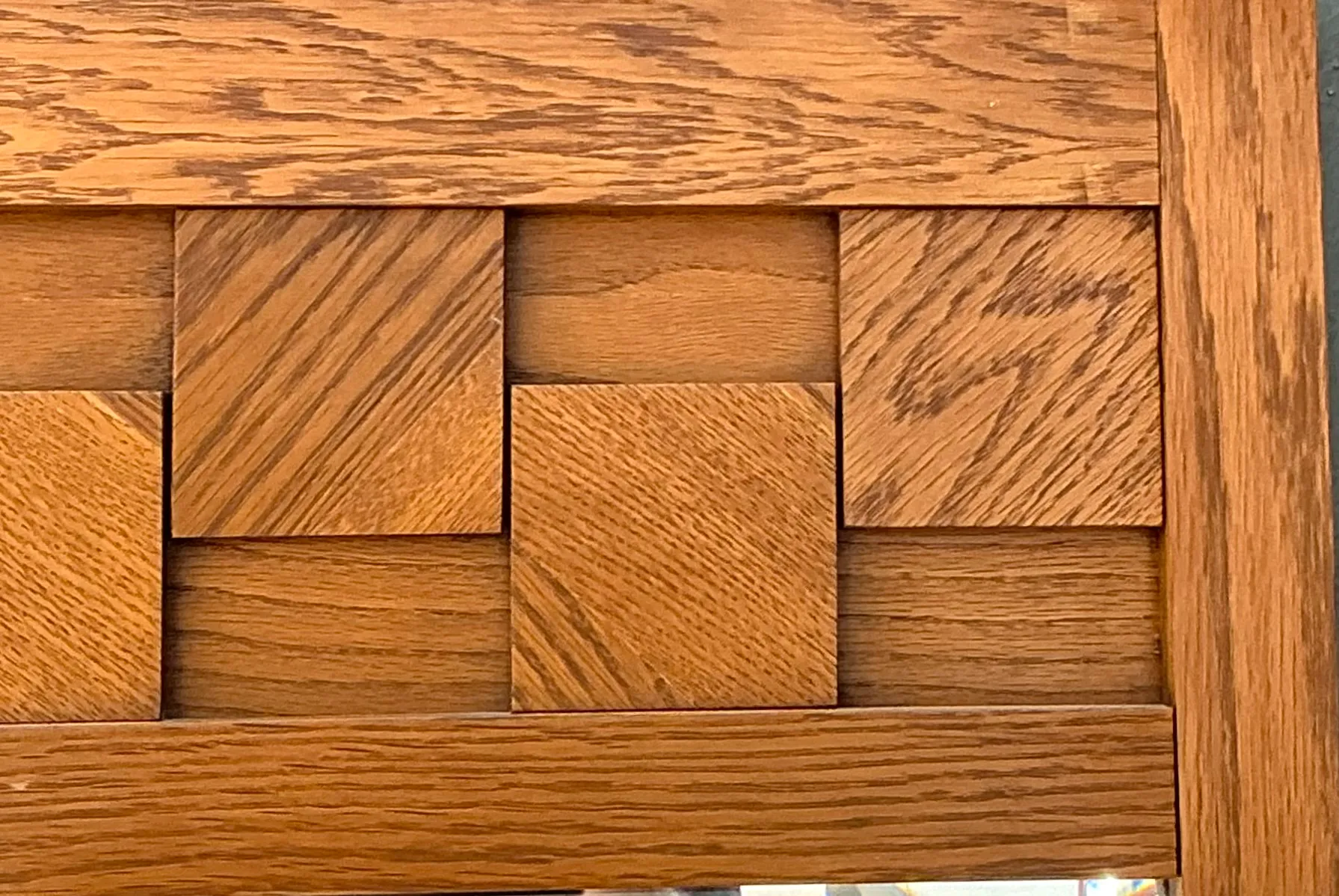 Vintage Lane “Staccato” Wood Mosaic Frame Mirror — additional photo 3
