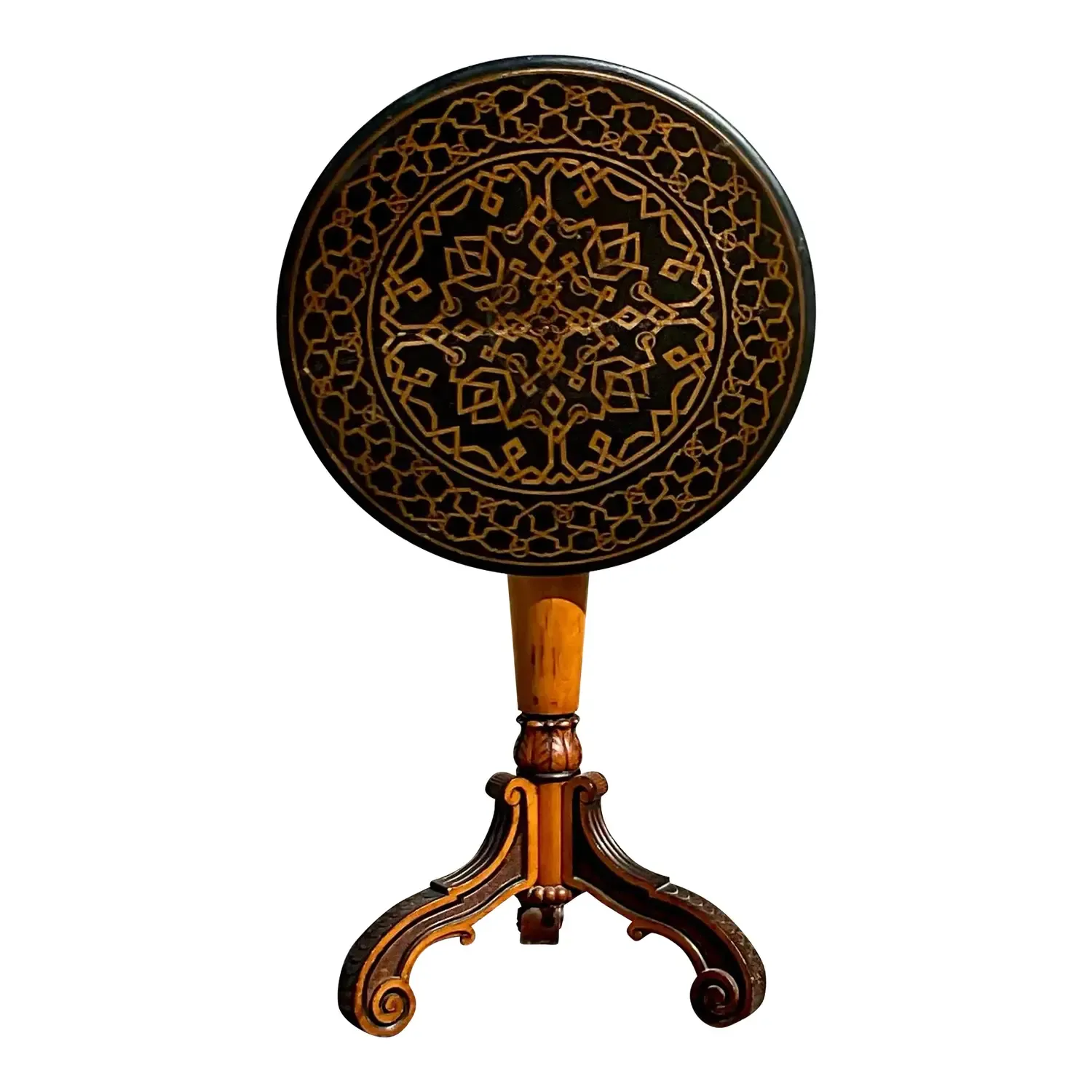 Late 19th Century Marquetry Drop Side Table — additional photo 1