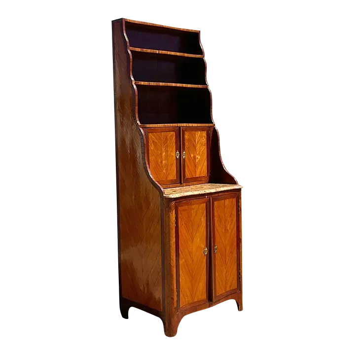 Late 19th Century Regency Chevron Inlay Cascading Cabinet — additional photo 1