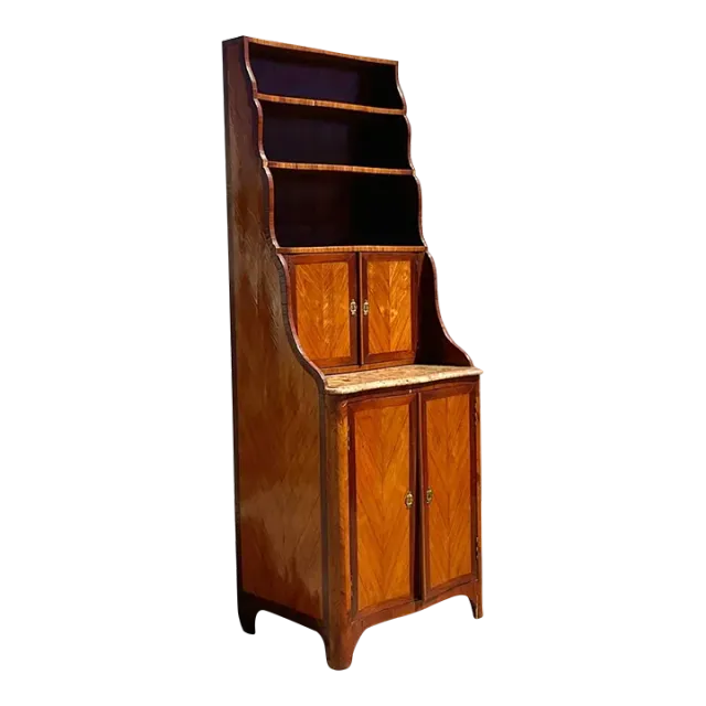 Late 19th Century Regency Chevron Inlay Cascading Cabinet — additional photo 1