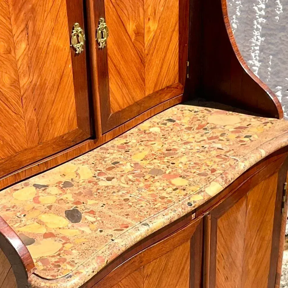 Late 19th Century Regency Chevron Inlay Cascading Cabinet — additional photo 4