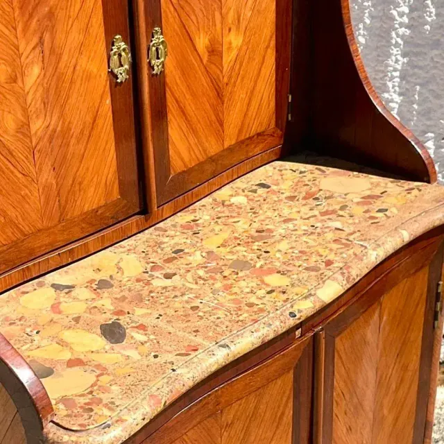 Late 19th Century Regency Chevron Inlay Cascading Cabinet — additional photo 4