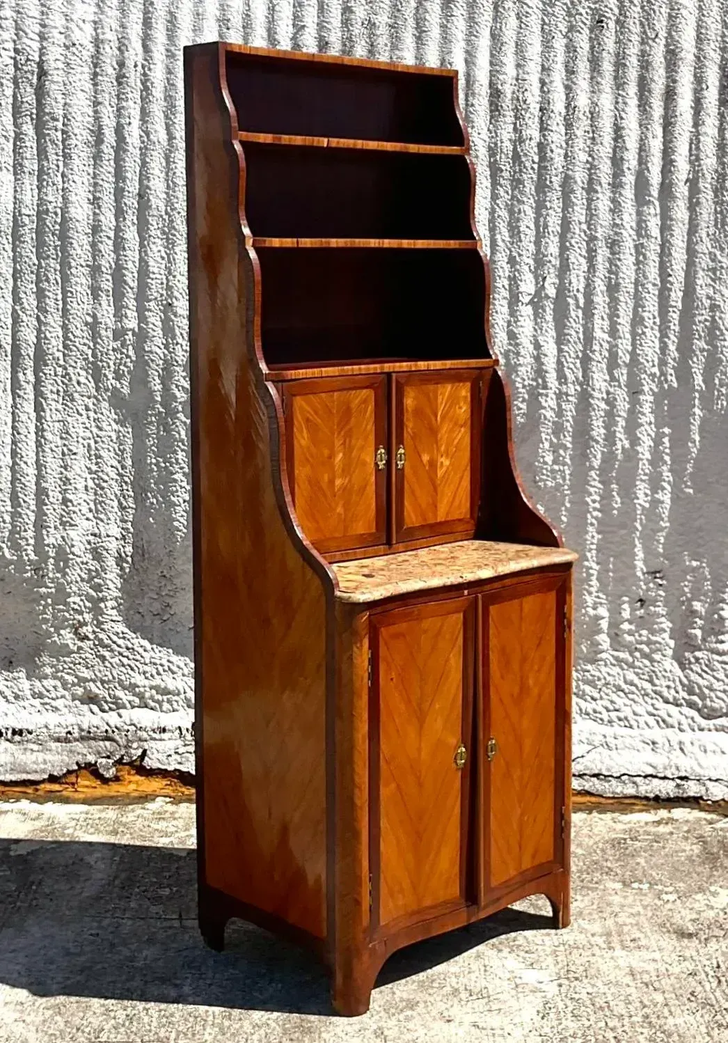 Late 19th Century Regency Chevron Inlay Cascading Cabinet — additional photo 7