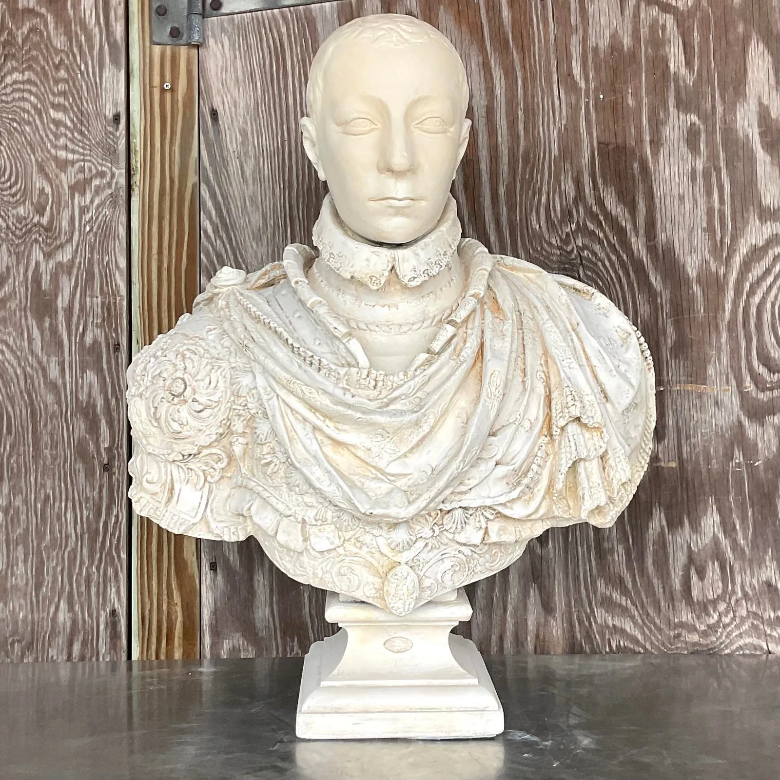 Late 19th Century Vintage Boho Plaster Bust of Moorish Man — additional photo 1