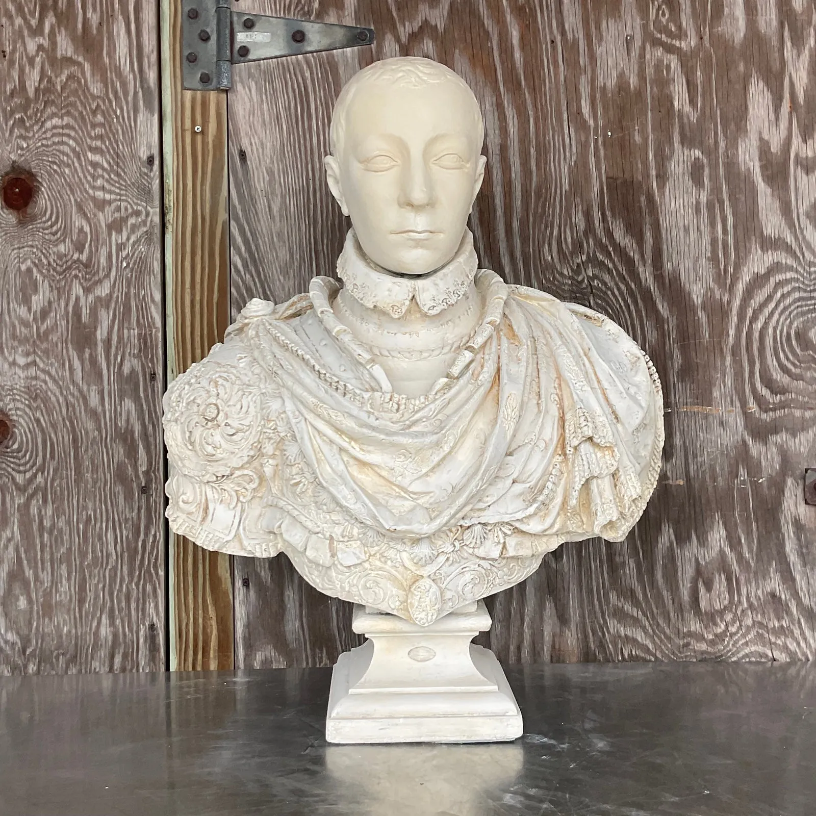 Late 19th Century Vintage Boho Plaster Bust of Moorish Man — additional photo 2