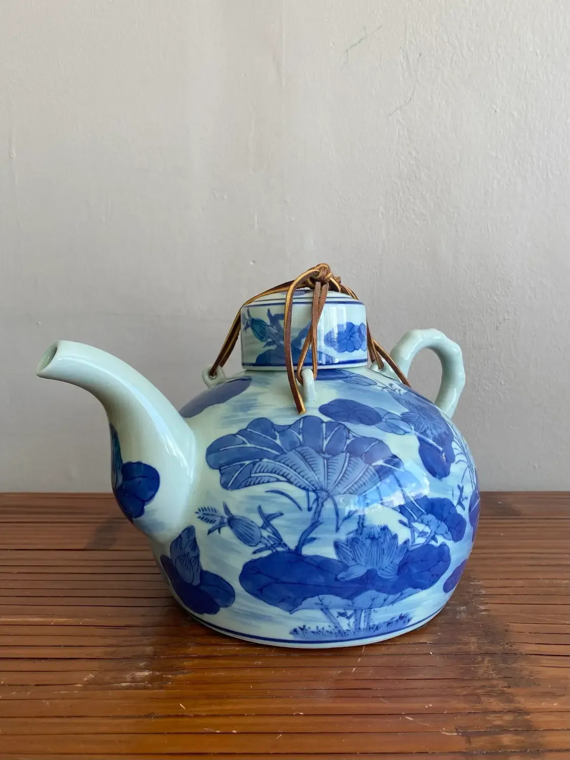 Late 20th Century Boho Blue and White Chinese Porcelain Teapot — additional photo 6