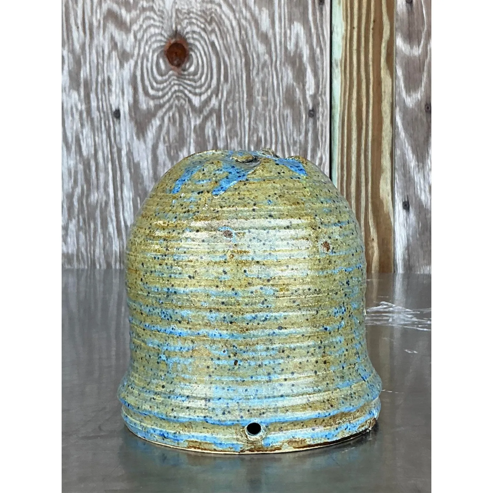 Late 20th Century Boho Hanging Studio Pottery Planter — additional photo 2