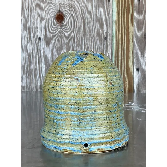 Late 20th Century Boho Hanging Studio Pottery Planter — additional photo 2