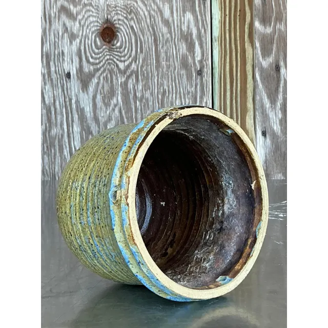 Late 20th Century Boho Hanging Studio Pottery Planter — additional photo 4